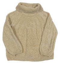 Béžový žinylkový svetrový rolák C&A