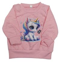 Ružová mikina s jednorožcom