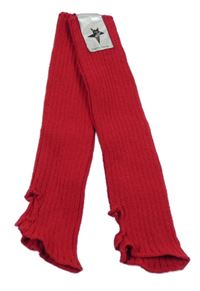 Nové - Červené pletené návleky na ruce 