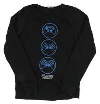 Čierna mikina s ovladači Pep&Co