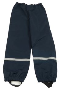 Tmavomodré šusťákové kalhoty H&M