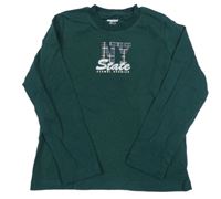 Tmavozelené tričko s nápisom Lupilu