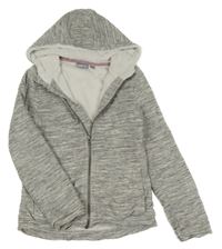 Sivá melírovaná prepínaci zateplená mikina s kapucňou Pepperts