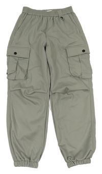 Šedé softshellové cargo cuff zateplené kalhoty Reserved