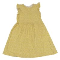 Žlto-biele kvetované šaty H&M