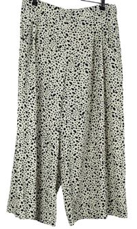 Dámské bílo-černé vzorované culottes kalhoty Zara 