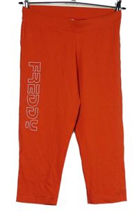 Dámske červené capri legíny s logom Freddy