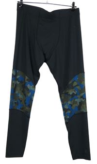 Dámske černo-army športové legíny M&S