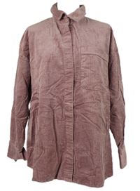 Dámská starorůžová manšestrová košilová bunda George 