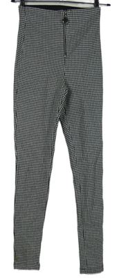 Dámské černo-bílé vzorované tregíny Zara 