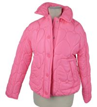 Dásmká neónově ružová prešívaná šušťáková zimná bunda Savida