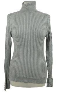 Dámský šedý žebrovaný svetrový rolák New Look 