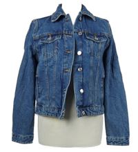 Dámská modrá riflová crop bunda Primark 