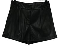 Dámske čierne koženkové kraťasy Primark