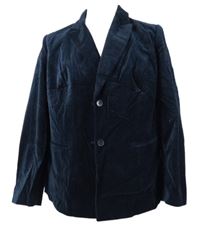 Dámské tmavomodré sametové sako Sheego 