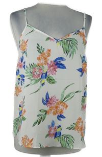 Nové - Dámský bílý květovaný top Primark 