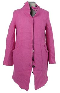 Dámský růžový buklé vlněný kabát Boden 