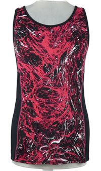 Dámský černo-růžový vzorovaný sportovní funkční top M&S