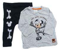 2set- svetlosivé tričko s Mickey Mousem+ čierne legíny Disney
