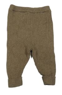 Hnedé pletené rebrované pletené nohavice Mamas&Papas