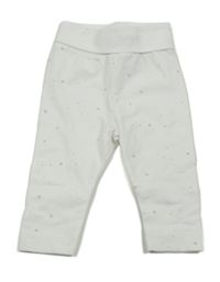 Biele legíny s bodky s hviezdami H&M