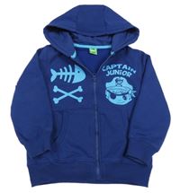 Tmavomodrá prepínaci mikina s obrázkami a kapucňou Kiki&Koko