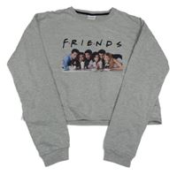 Svetlosivá crop mikina s Friends