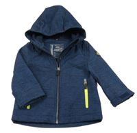 Tmavomodrá melírovaná softshellová bunda s kapucňou C&A