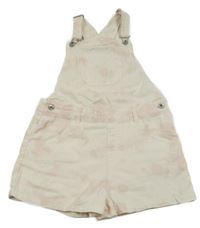 Bielo-svetloružové na traké rifľové kraťasy F&F