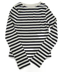 Čierno-biele pruhované tričko F&F