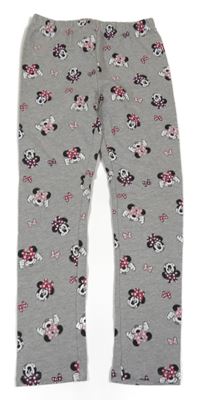 Šedé melírované legíny s Minnie Disney