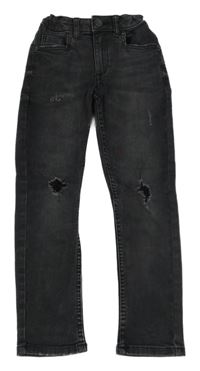 Černé elastické rifle s prošoupáním River Island
