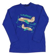 Modré tričko s lietadly mywear