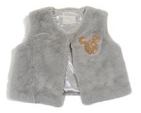Sivé kožušinové podšité bolerko s Mickeym Primark