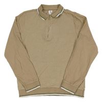 Béžové vzorované polo tričko V by Very