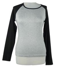 Dámské šedo-černé triko