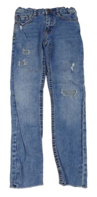 Modré skinny rifle s prošoupáním Zara
