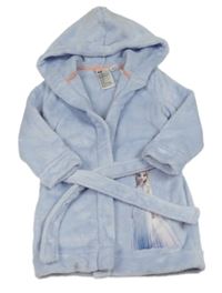 Světlemodrý chlupatý župan s Elsou a kapucí H&M