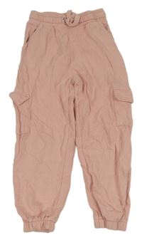 Světlerůžové tepláky s kapsami Next