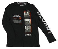 Černé triko s nápisy 