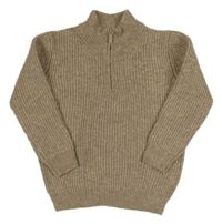 Béžový melírovaný rebrovaný sveter Matalan