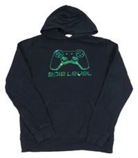 Tmavomodrá mikina s ovladačem a kapucí H&M