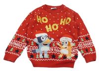 Červený puntíkatý svetr s Bluey Tu