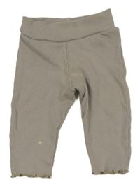 Svetlohnedé rebrované legíny