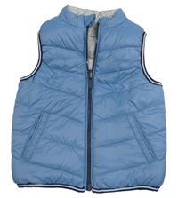 Modrá šušťáková zateplená obojstranná vesta C&A