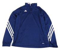 Tmavomodrá sportovní funkční mikina Adidas