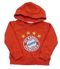 Červená futbalová mikina s kapucí - FC Bayern Mnichov