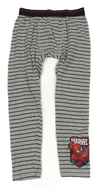 Sivo-tmavomodré pruhované spodné nohavice so Spidermanem Marvel