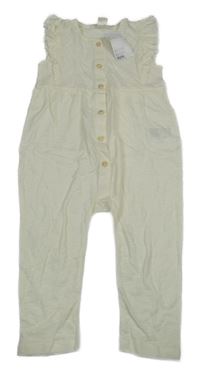 Nové - Smetanový kalhotový overal s volánky H&M