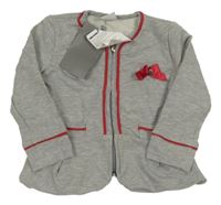 Nové - Sivá prepínaci mikina s mašlou Beba Kids